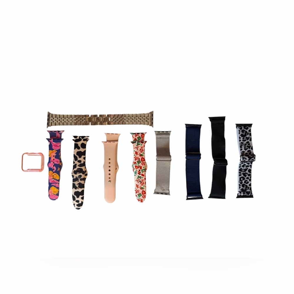 Assorted Apple Watch Bands and Case Bundle